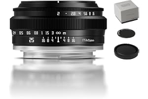 TTARTISAN 25 mm f2 MFT-fäste, APS-C manuellt fokus, spegellöst kameraobjektiv, kompatibel med M43-hållare