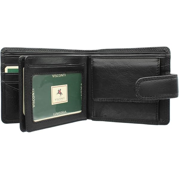 Visconti Italian Leather RFID Blocking Tabbed Wallet - Men's Slim Wallet In Gift Box