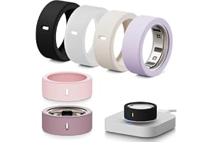 Hexasider Smart Ring Protector [6 st] för Oura Gen 4/3 och Ultrahuman - Anti-fall Elastiskt Silikonskydd Skyddsfodral Tillbeh