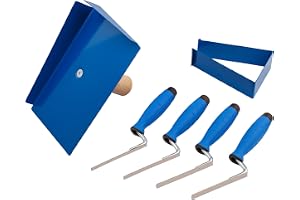 MIVOS Rostfritt stål injekteringsbräda med avtagbart bokträhandtag + 4 x rostfria fogmurslev bredd 8 10 12 14 mm injekterings
