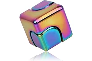 FENGCHUANG Fdget Spinner, 2-in-1-Fidget-Spinner-Spielzeug aus Metall Kinder und Erwachsene, Stressabbau Toys Spirale Fidget Würfel, Cooles Mini Gadget Spielzeug zum Stressabbau (Bunt)