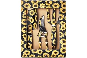 GARTOL Garden Tool Set 3 Piece Garden Tool Set - Aluminum Gardening Tools with Floral Print - Trowel, Cultivator, Pruning Shear, a Gift Set for Gardening Needs