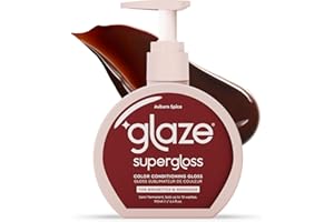 Glaze Supergloss Color Conditioning Gloss – Hydrating Semi-Permanent Color Hair Gloss & Shine Boost – Color Depositing Mask - Vegan, Cruelty-Free – 190ml - Auburn Spice - Auburn Red