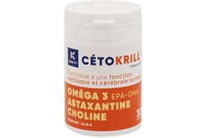 KETO M+ KETOM+ CETOKRILL – Huile de Krill Premium – 590 mg par Capsule – Oméga-3 EPA & DHA – Phospholipides, Choline, Astaxanthine – Soutien Cerveau, Cœur & Anti-âge – 30 Capsules