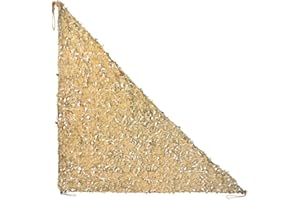 LE FILET DE CAMOUFLAGE Red de camuflaje militar reforzada triangular | alta gama | protección solar y vela de sombreado antiUV ideal para terraza pérgola jardín cortina decoración resistente duradera 3x4 3x5