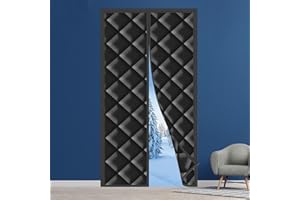 HRSMTY Magnetic Thermal Insulated Curtain, Thickened Winter Curtain Wind, Cold Warm and Noise Proof, Oxford Cloth Door Covers Pet Friendly, Suitable for Balcony Rooms