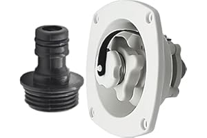 Monozoz RV City Water Inlet with Check Valve, RV Water Inlet Replacement, Wall Mounted Water Inlet for Motorhomes, RV Water Inlet Connection, Water Inlet Valve, Water Pressure Regulator for