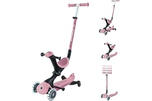 Globber - GO•UP Deluxe Lights ECO 360 - Trottinette évolutive 3 Roues avec siège et Module 360, pour Les Enfants de 15 Mois à 6 Ans