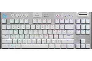 Logitech G 915 LIGHTSPEED TKL Wireless Mechanical Gaming Keyboard without Numeric Keypad Tactile GL Key Switch with Flat Profile Ultra Slim Design White QWERTZ Layout