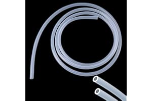 GHVACZS Wąż silikonowy o długości 3 m, elastyczny wąż silikonowy, nadaje się do kontaktu z żywnością, 10 mm ID x 13 mm OD przezroczysty wąż silikonowy, przezroczysty wąż do wody i powietrza do przenoszenia