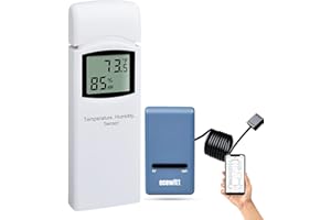 ECOWITT Gateway Wi-Fi con sensore sonda 3 in 1 per temperatura, umidità e pressione atmosferica 868 MHz GW1104+WH31(WN31)