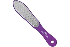 T-TEX SRL 2Easy - Lima Piedi Pro in Acciaio Inox, Lima Professionale a doppia texture fronte/retro - Impugnatura ergonomica - ideale per callosità e ispessimenti (Viola)