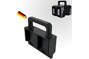 Batteribärare för 4 Makita 18V-batterier med handtag, svart, bärbar hållare, plast