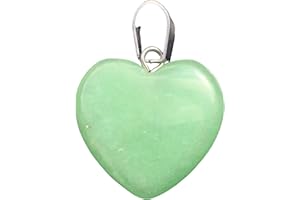 Steinfixx® - Echter Edelstein Herz Anhänger mit Silberöse | 26 Varianten | für die Liebsten | Chakrastein | Heilstein | 20x20mm (Aventurin)