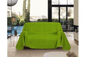 Luga TELO ARREDO MULTIUSO COPRITUTTO DIVANO FOULARD MATRIMONIALE 250x270cm (DTV-3 Verde)