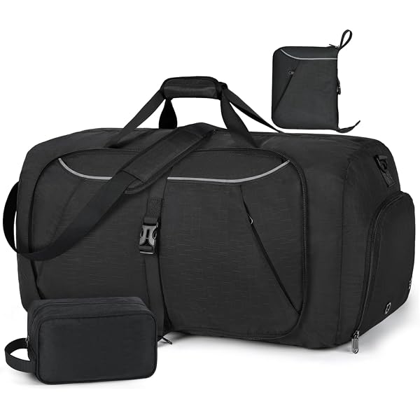 Sac de Voyage Pliable pour Homme et Femme,65L Sac de Sport Compartiment