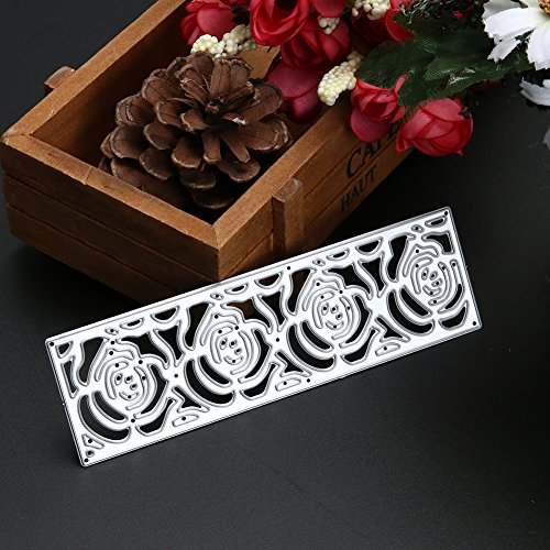 Amazingdeal365 Roserahmen Metall Form Schablonen Schneiden DIY Dekor Sammelalbum Karten Buchzeichen Lesezeichen als Geschenk für Freunde Geburtstag Kinder,Kindergarten Hobby Schule Handarbeit Unterricht usw. Ein tolles Geschenk! - 3