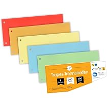 Intercalaires A5 En Carton Recyclé - 44 Séparateurs 5 Couleurs Pour Classeurs