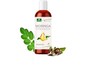 MoriVeda® - Huile de Moringa Premium 100ml, pressée à froid à partir de graines de haute qualité. Qualité 100% Oleifera. Soins de la peau, Soins capillaires, Anti-âge, Huile alimentaire (1x100ml)