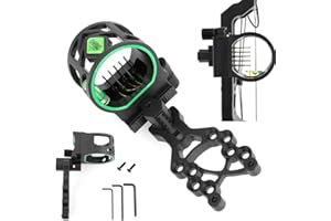 LIMAITY Bogenschießen Visier Compoundbogen Bogenvisier 5 Pin Sight Fiber Optical Zielvisier Bogenvisier Jagdvisier für Compoundbogen Jagdzubehör Rechte oder Linke Hand Jagd Schießen