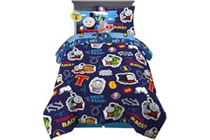 Franco Thomas & Friends Kids Bedding Super Soft Comforter and Sheet Set with Sham, 5 Piece Twin Size, (Officially Licensed Product)