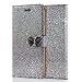 Produktbild Samsung Galaxy A3 (4,7 Zoll 2017 Version) Hülle, LCHULLE Pearl Spots Bling Glitter 3D Schmetterling PU Leder Flip Case mit Stand Brieftasche Card Slots Magnetverschluss TPU Back Stoßdämpfer Buch Cover-Black