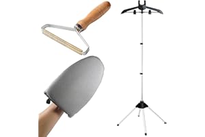 TONINT Steamer Stand With Ironing Gloves,Garment Steamer Stand,Folding Telescopic Clothes Steamer Holder Stand,Hanger For Steaming Clothes,teamer Hanger Stand,Garment Steamer Clothes Rack