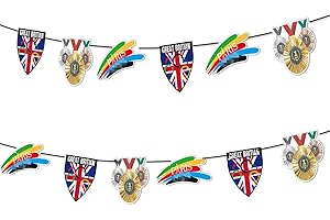 NIKOLAUS Olympic 2024 Bunting Banner, Olympic 2024 Decorations, Olympics Banner Bunting for Games 2024 Olympics Sports Party Decoration, Paris Olympic Rings Decoration