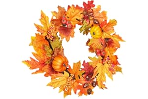 FloristryWarehouse Artificial Autumn Wreath 40cm/16 Inch Diameter