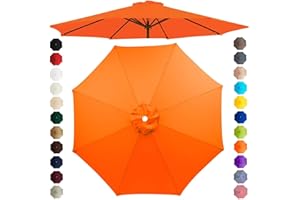 Chinimon Replacement Parasol Canopy 2m/2.5m/2.7m/3m/3.5m, 6/8 Arms Parasol Replacement Cover, Garden Parasol Replacement Canopy for Garden Umbrella Yard Beach