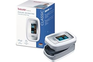 Beurer German Engineering PO 30 Pulse Oximeter I Displays Blood Oxygen Saturation (SPO2) and Heart Rate (Pulse) I Highly Reliable I Tip Oximeter with colour display and 4 Rotation Views I Painless I 3 Years Warranty I Grey in color