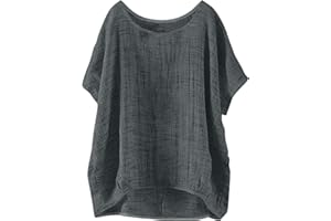 GENERIC Plus Size Long T Shirts for Womens Loose Fit Short Sleeve Crew Neck Dressy Blouses Summer Y2K Streetwear Tops for Vacation Going Out Oversize