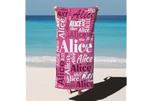 CUDIYST Personalisiert Strandtuch mit Namen personalisiertes Strandtuch, schnell trocknendes Strandtuch aus Mikrofaser, beque