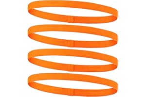 DOANTE 4 Stück Haarband Jungs Sport, Haarband Herren, Stirnband damen, Haarbänder Damen Dünn, für Yoga Fußball Joggen, Fussball-Fluoreszierendes Orange
