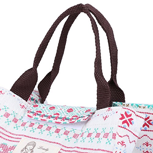 WAWJ Lunch-Paket Lunch Tote Isoliertasche Kühltasche Lunchbox Lunch Tasche Mittagessen Beutel Picknicktasche Thermal Mittagessen Tasche (Blume) - 8