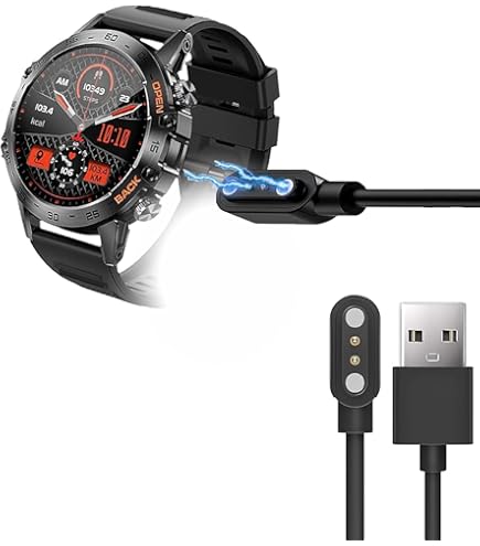 toergy Cavo per Shang Wing Lynn Smart Watch, caricatore magnetico portatile, cavo di ricarica USB, con custodia portatile in silicone
