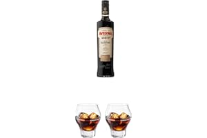 UNBEKANNT Averna DON SALVATORE Italien 0,7 Liter + Averna Glas ohne Eichstrich + Averna Glas ohne Eichstrich