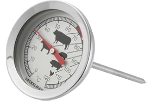 FACKELMANN Termometro per Carne e arrosti, Food&More (Colore: Argento), quantità: 1 Pezzo