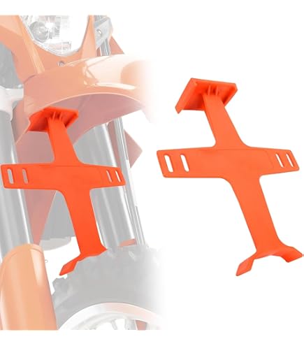 Protection Universelle Pour Fourche Moto 28,4 Cm - Avec 2 Sangliers Velcro Orange Pour Motocross