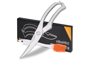 UYDF Geflügelschere mit Knochenbrecher,Geflügelscheren,Geflügelschere Testsieger,Gefluegelscheere,Fleischschere,mit Rutschfestem Griff und Sicherheitsverschluss,für Fleisch,Huhn,Knochen,Geflügel