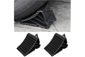 JNNJ 2 Pièces Cales pour Remorques, Cale De Roue Frein pour Voiture, Cales De Roue avec Poignée Support De Frein, Cale Roue en Plastique avec Poignée pour Voiture, Remorque, Caravane, Camping-Car