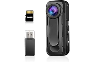 BOBLOV W1 64 GB True 1080P Small Body Camera, persönliche Taschenvideokamera mit Audio-Loop-Aufnahme
