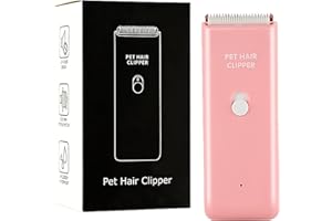 GRIMGROW Perro gato hogar pelo impermeable Clipper portátil eléctrico USB recargable mascotas herramientas de aseo de bajo ruido máquina de afeitar inalámbrico para mascotas pequeñas y grandes