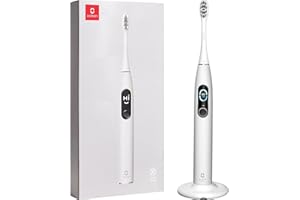 Oclean X Pro Elite Spazzolino Elettrico, Touch screen intelligente, 45 dB, 84.000 Movimenti al minuto, 32 Livelli di intensità, 4 Modalità, Sensore di pressione, Durata 35 giorni, IPX7, Grigio