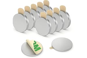 GENERISCH Magnete zum Kleben 10 x 1 mm 10 Stück Magnet selbstklebend extra Stark Rund Flach Mini Magneten Klebepads Neodym Klebemagnete für DIY,Whiteboard,Kühlschrank, Fotos,Büro & Haushalt