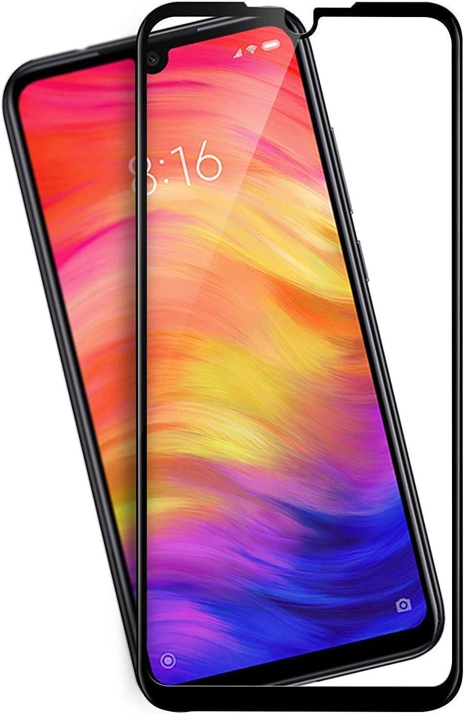 JGD PRODUCTS (Black) Tempered Glass Screen Protector for Redmi Note 7 / Redmi Note 7S / Redmi Note 7 pro - Full Edge to Edge Coverage