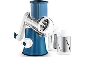 GDL Grattugia Formaggio, 3 in 1 Affettaverdure, Grattugia per Verdure Taglio Veloce, Tagliaverdure Manuale Risparmio di Tempo, Affettatrice Manuale Adatta per Verdura, Frutta, ECC.