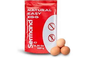 SERMAND Clara de Huevo en Polvo Campera (350 g) | Albumina | Huevos Pasteurizados | Huevos Deshidratados | Productos Sin Lactosa | Sin Gluten | En Bolsa Zip