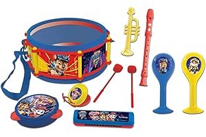 Lexibook Patrulla Canina Chase Marshall Juguete Musica, 7 Instrumentos Tambor, Maracas, Castañeta, Armónica, Grabadora, Trompeta, Pandereta, K360PALXB