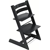 Stokke Tripp Trapp&reg; - Evolutionary Wooden High Chair - Black | The evolutionary high chair that grows with the child. Iconic